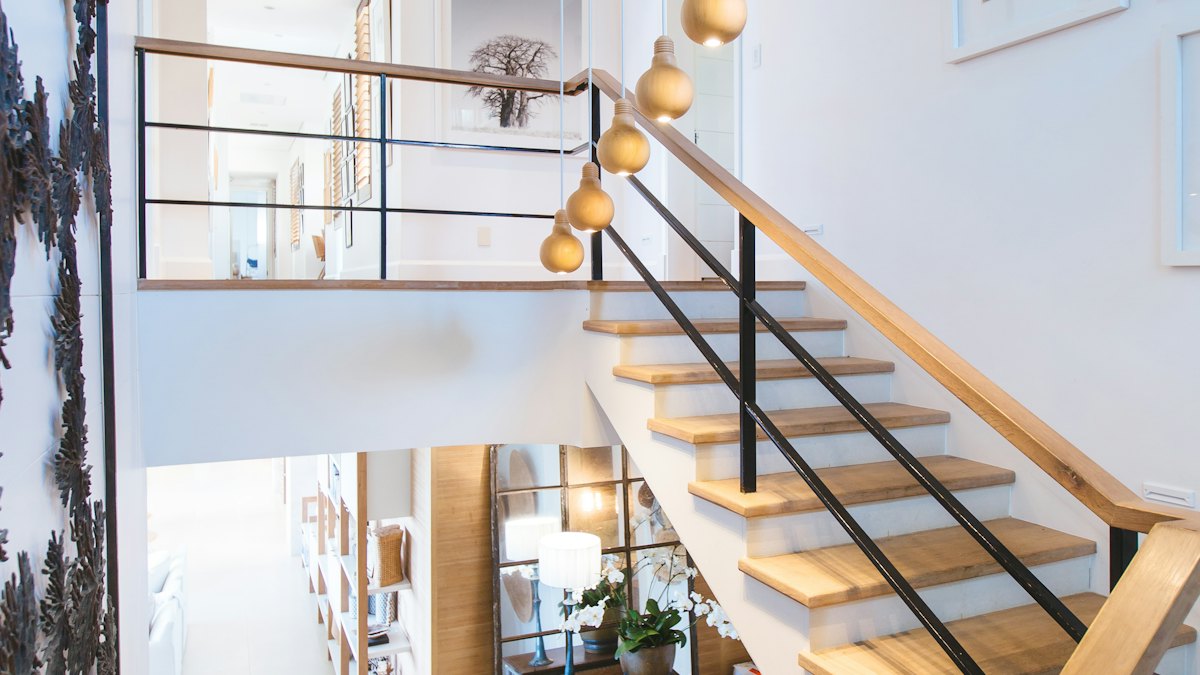 A staircase inside a home