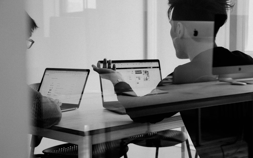 A person working on a laptop